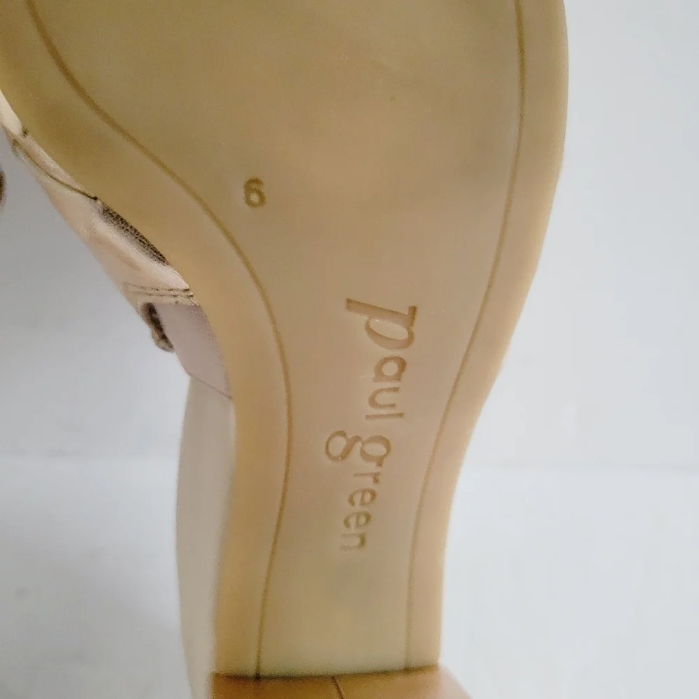 NEW Paul Green Tisha Rose Gold Heel Slide Sandals Size 8.5